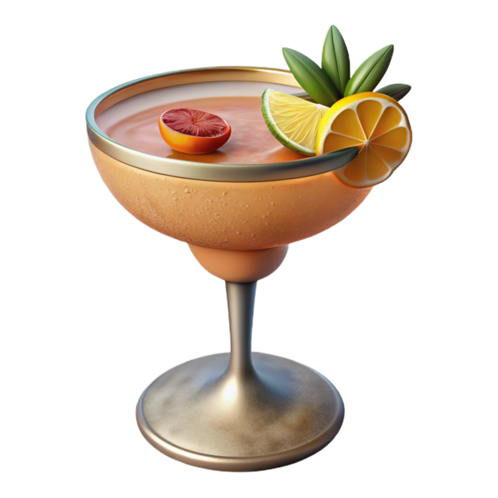 extraordinary creative Cocktail Glass Cutout with Garnish original png