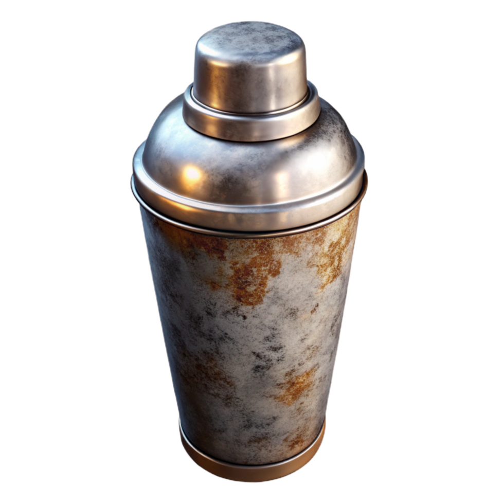 beautiful rustic Cocktail Shaker Cutout Transparent Background premium png