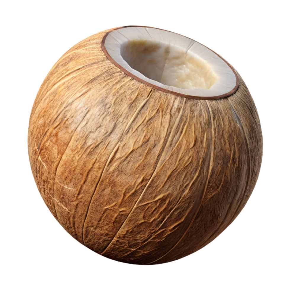 elegant contemporary Coconut Isolated with Tropical Background 4K png