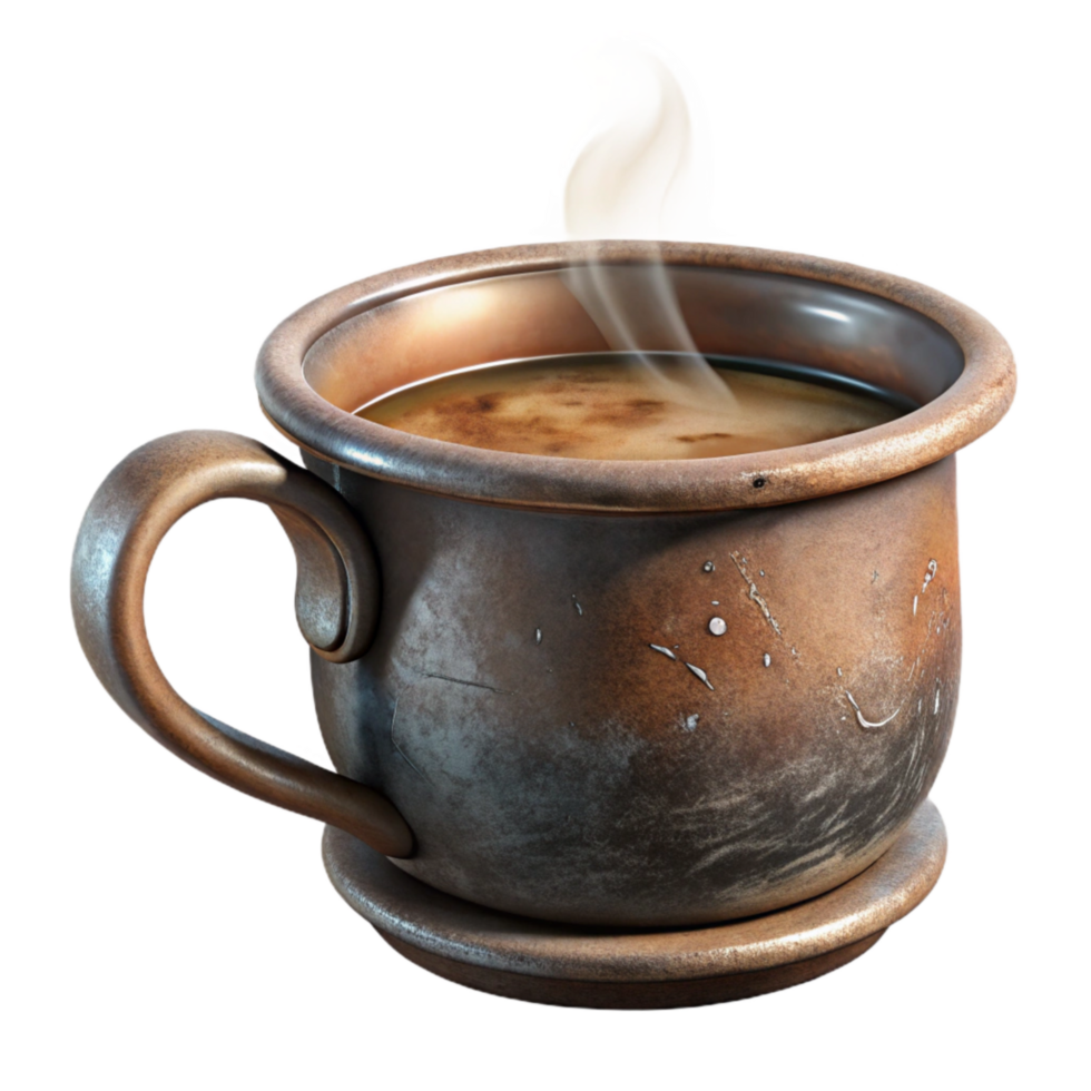 elegant abstract Cup of Hot Coffee with Steam Isolated exclusive png