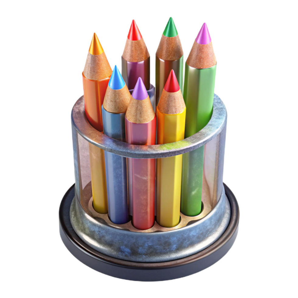 stunning abstract Colored Pencils in a Stand Transparent exclusive png