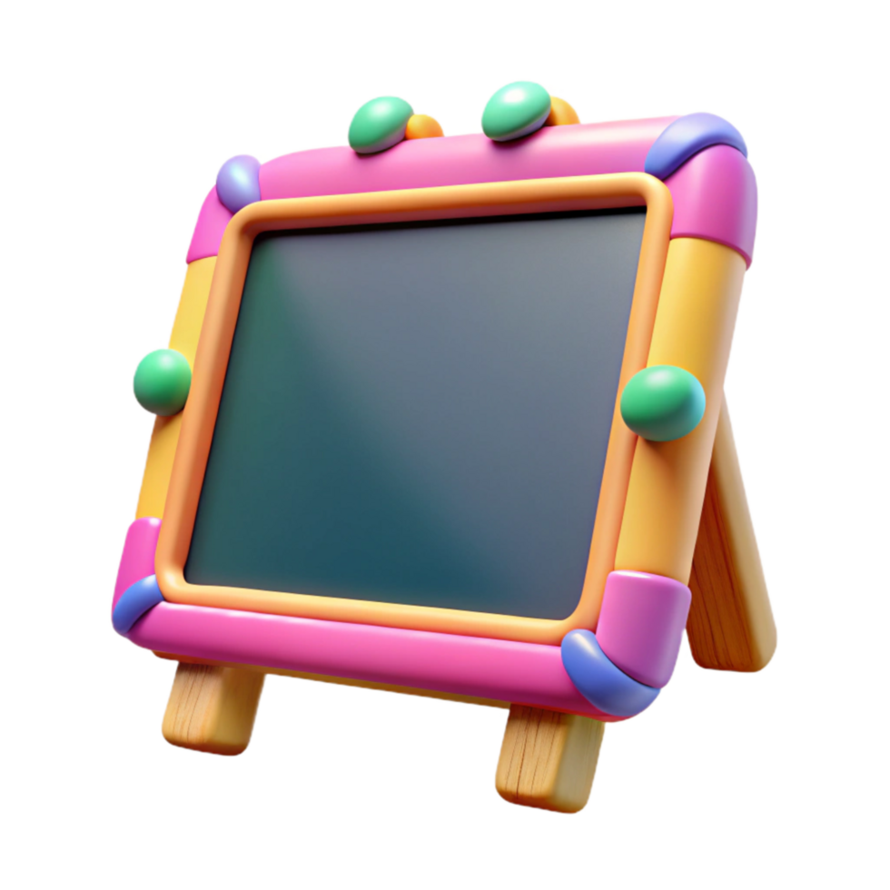 elegant classic Colorful Chalkboard with Frame Transparent professional png
