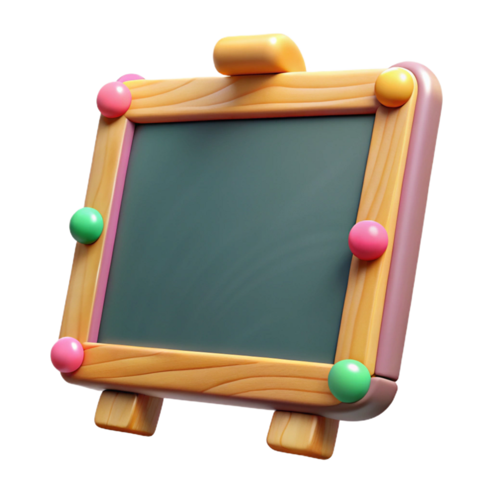 elegant modern Colorful Chalkboard with Frame Transparent high resolution png