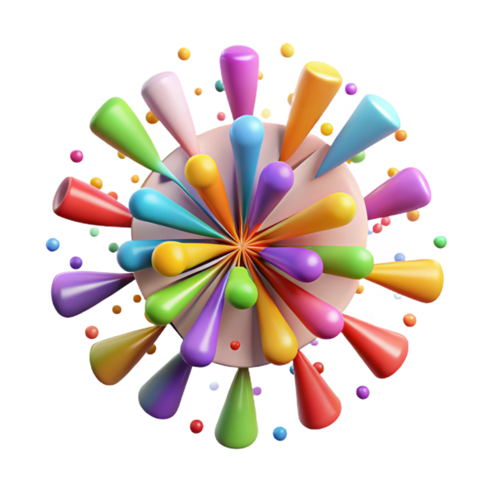 wonderful rustic Colorful Confetti Burst Isolated with Festive Scatter 4K png