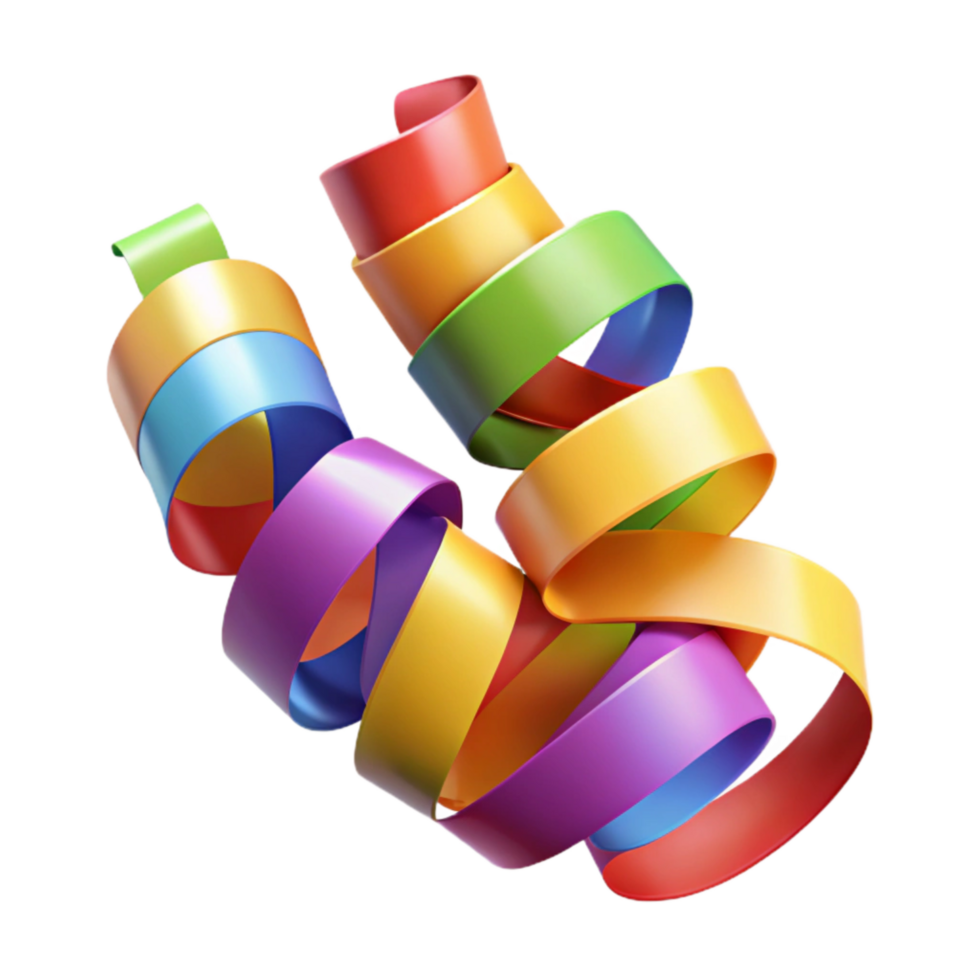 wonderful classic Colorful Paper Streamers Transparent Background exclusive png