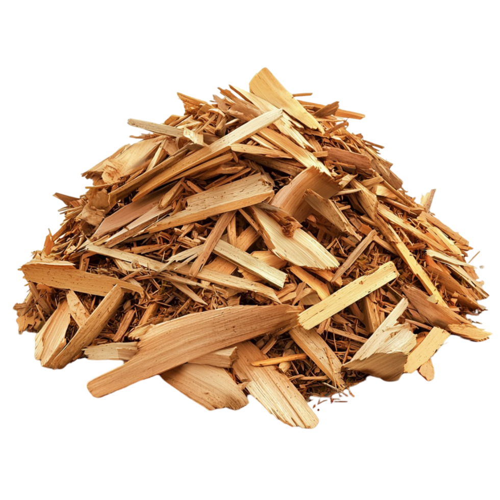 Small pile of aromatic wooden shavings represents natural materials and craftsmanship png