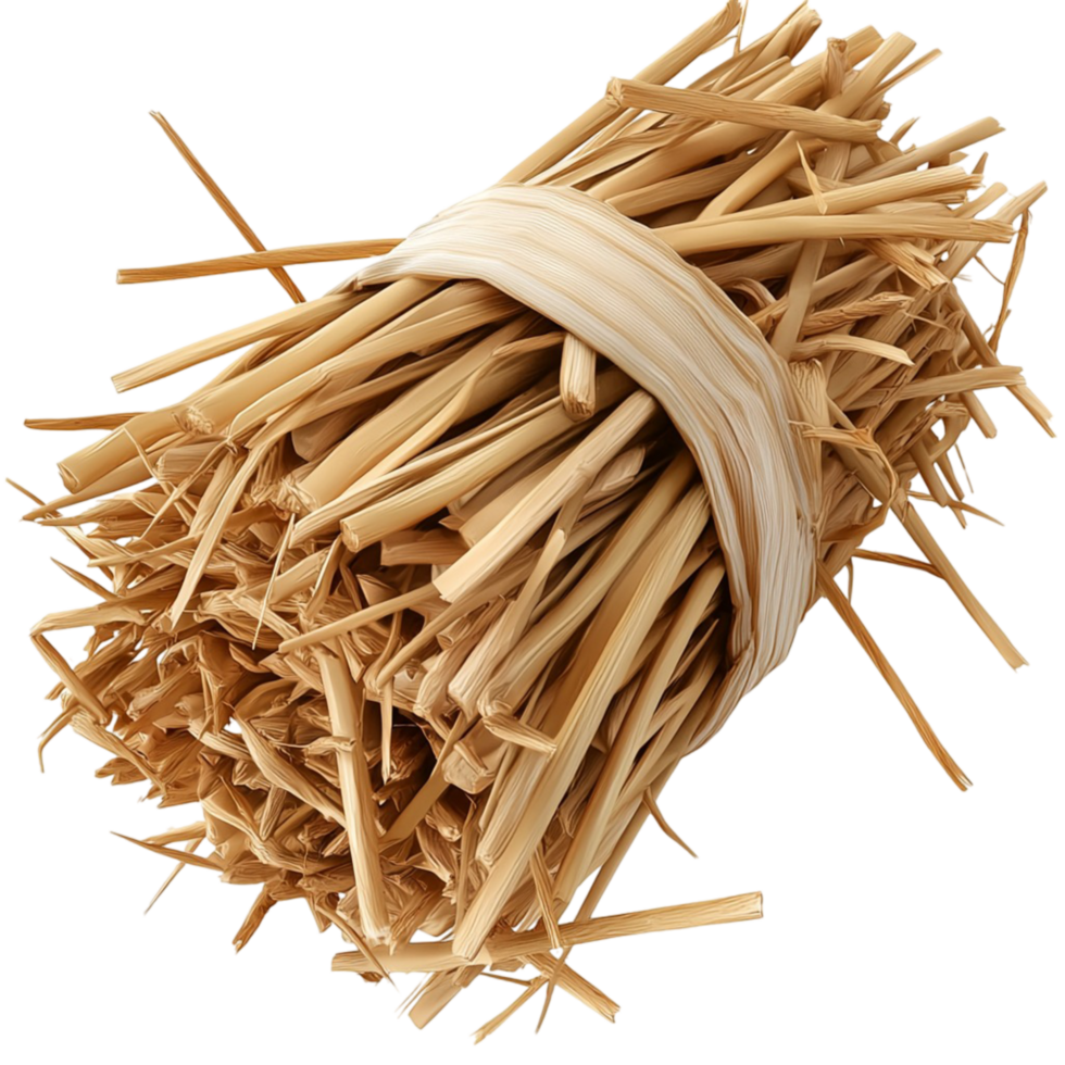Bundle of straw tied together represents simplicity and rural life png