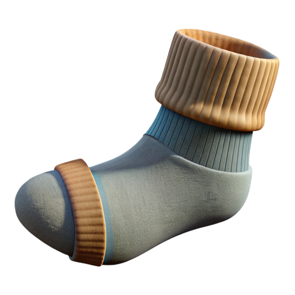 wonderful artistic Cotton Socks with Ribbed Cuff Cutout detailed png