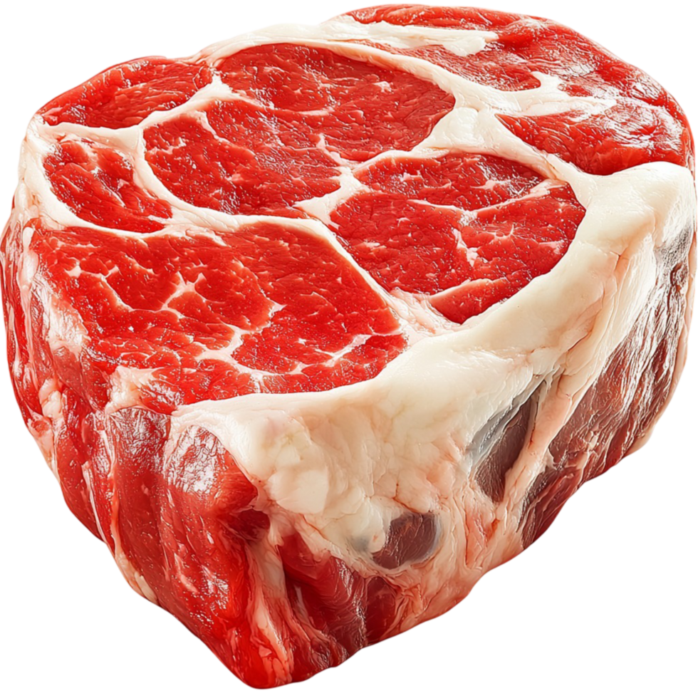 raw steak with a marbled texture png