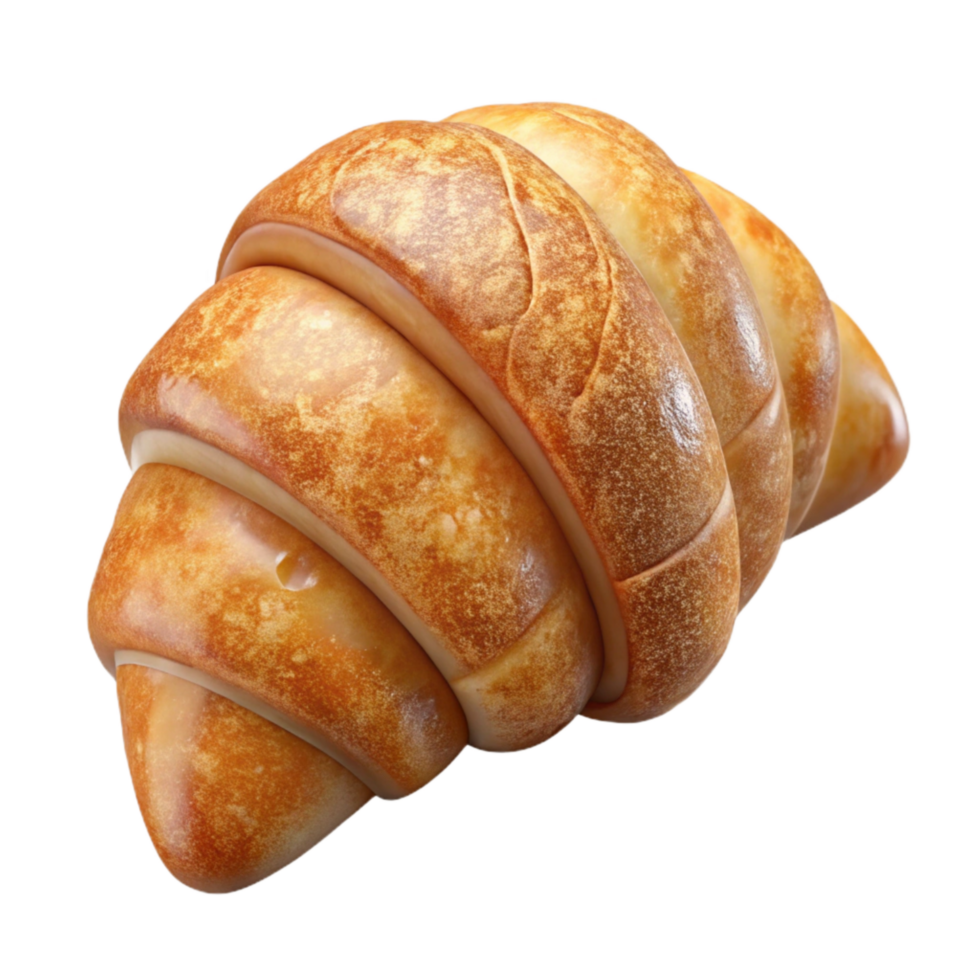 impressive rustic Croissant Buttery Flaky Isolated genuine png