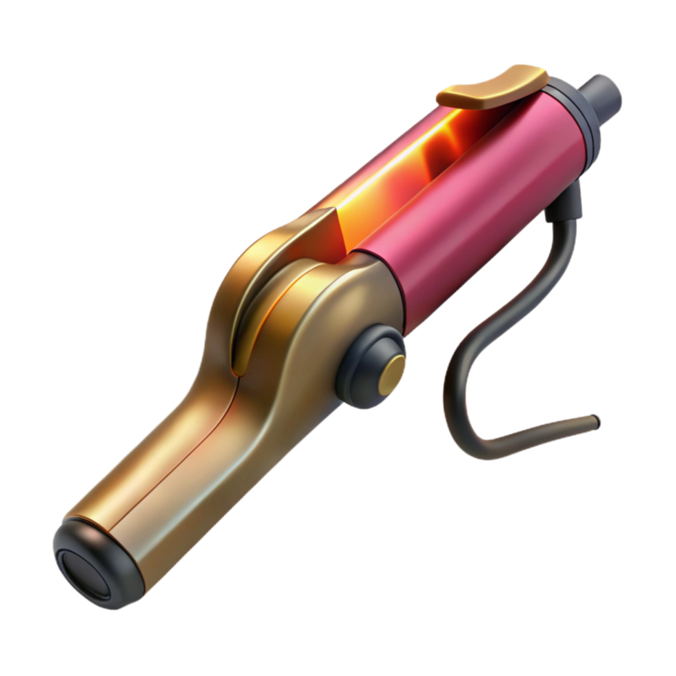 vibrant contemporary Curling Iron with Heat Settings Cutout genuine png