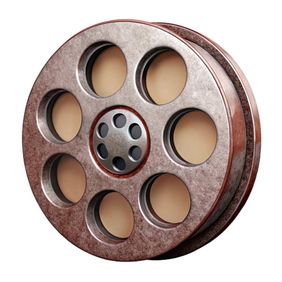 dramatic minimalist Cutout Film Reel with Perforated Edge authentic png