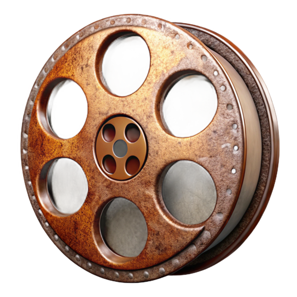 extraordinary creative Cutout Film Reel with Perforated Edge premium png