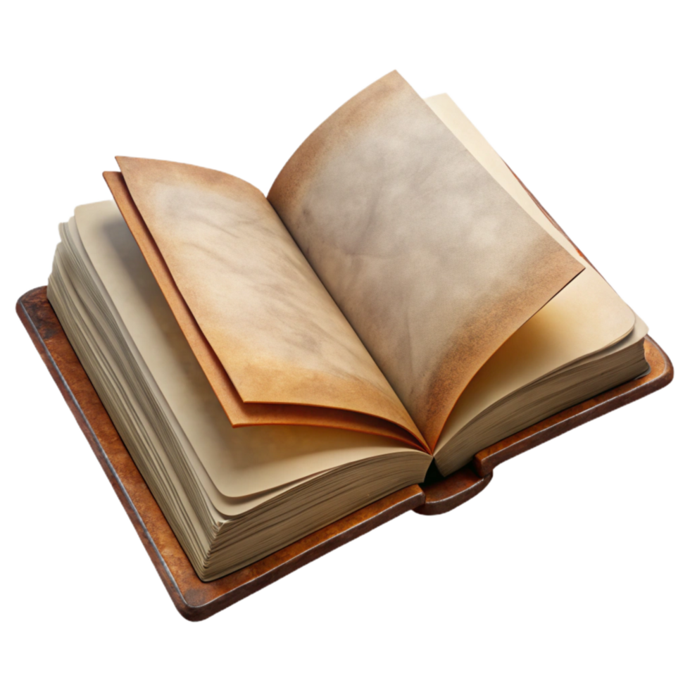 impressive modern Open Art Book with Blank Pages Cutout Top Angle genuine png