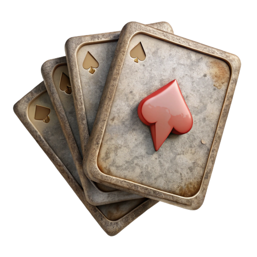 impressive rustic Cutout Playing Cards with Classic Suits authentic png