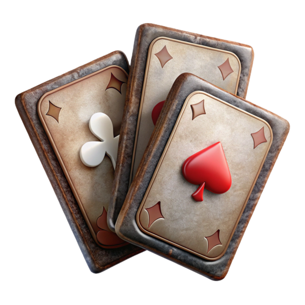 impressive abstract Cutout Playing Cards with Classic Suits detailed png