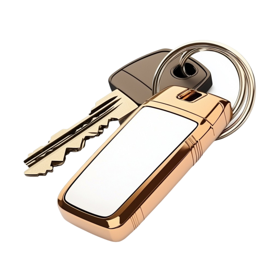 Set of keys with a sleek keychain design png