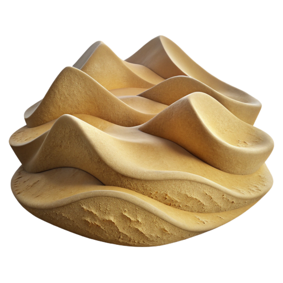 dramatic abstract Desert Sand Dunes Beige Color Cutout high resolution png