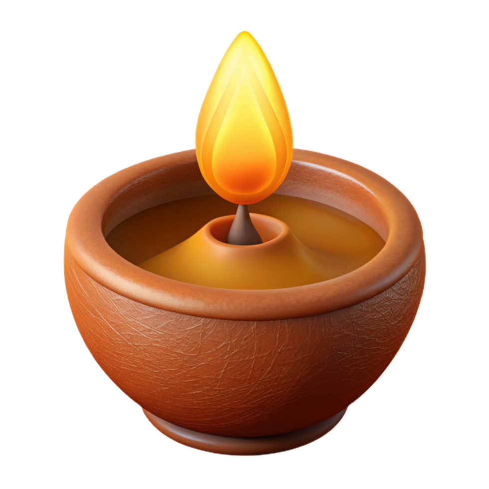 vibrant minimalist Diwali Diya Clay Lamp Warm Glow Transparent high resolution png