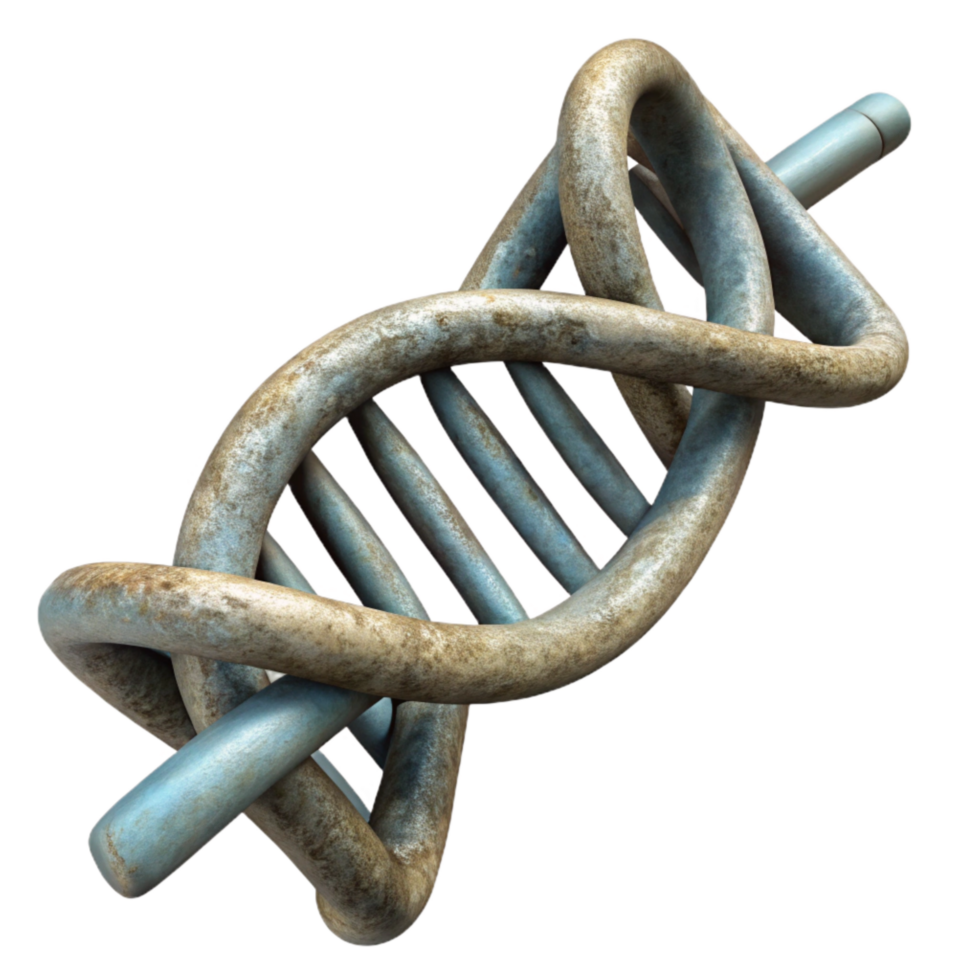 vibrant classic Dna Double Helix Model Isolated Element professional png
