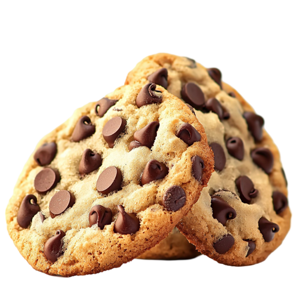 Chocolate chip cookies with textur png