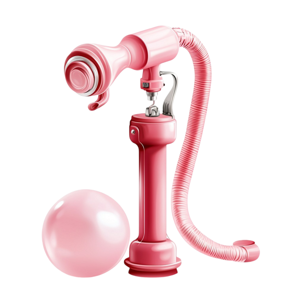 Vintage pink telephone with a bubblegum theme png