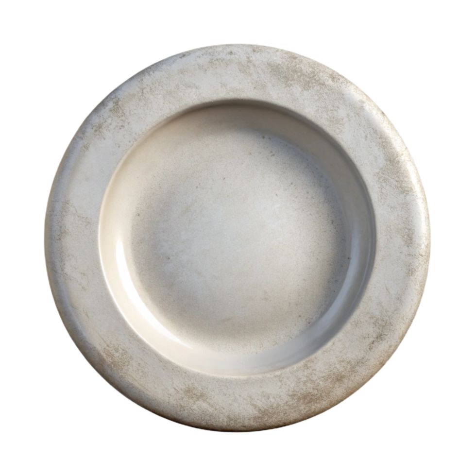 impressive abstract Empty White Plate Cutout Top View original png