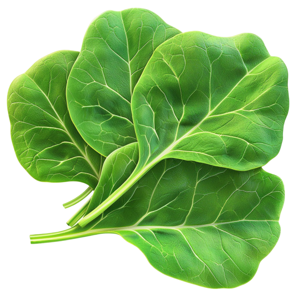 green spinach leaves with a healthy glow png