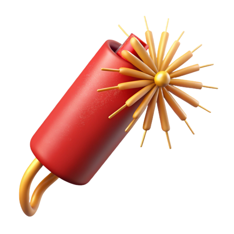 wonderful vintage Firecracker Exploding Sparks Flying Cutout high resolution png