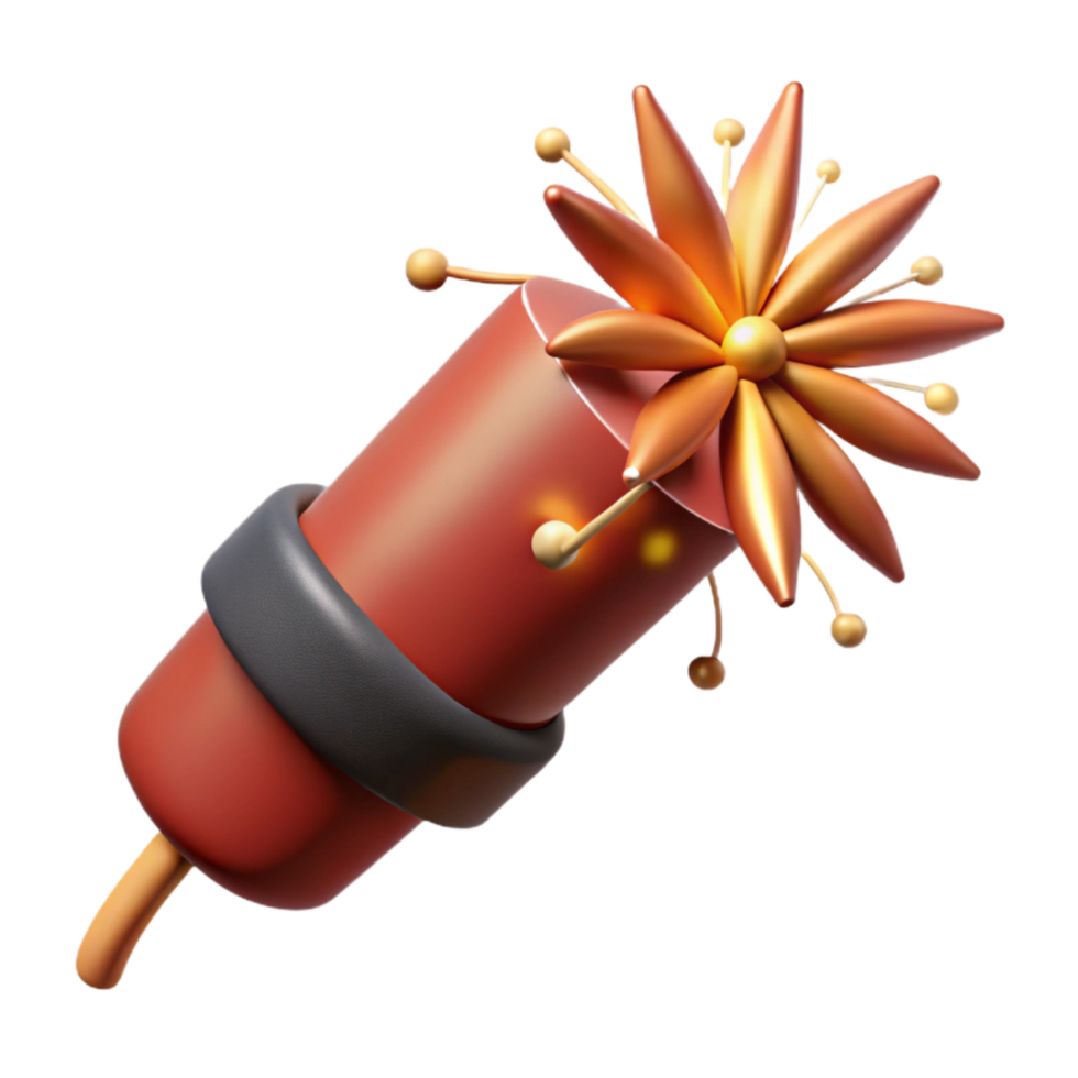 elegant contemporary Firecracker Exploding Sparks Flying Cutout detailed png