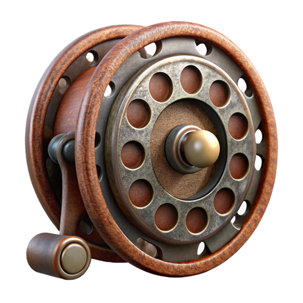beautiful contemporary Fishing Reel Spinning Action Cutout Element original png