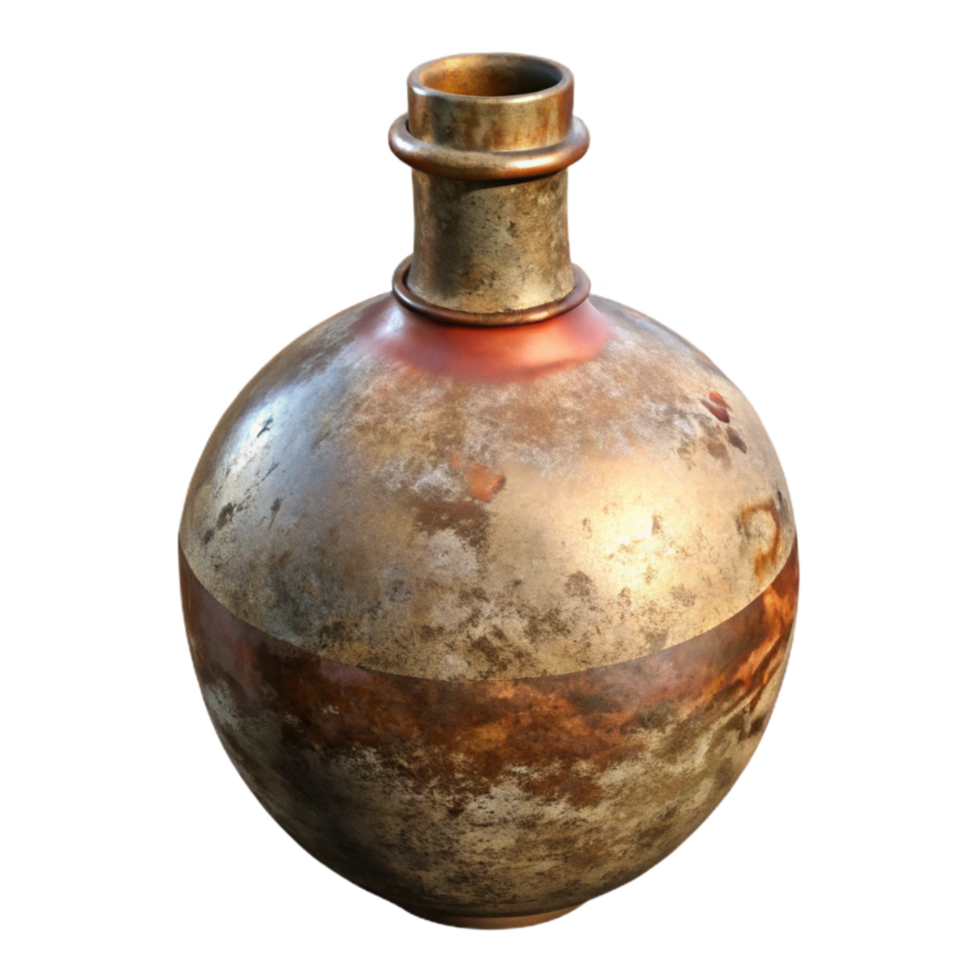 vibrant abstract Flask with Narrow Neck Isolated 4K png
