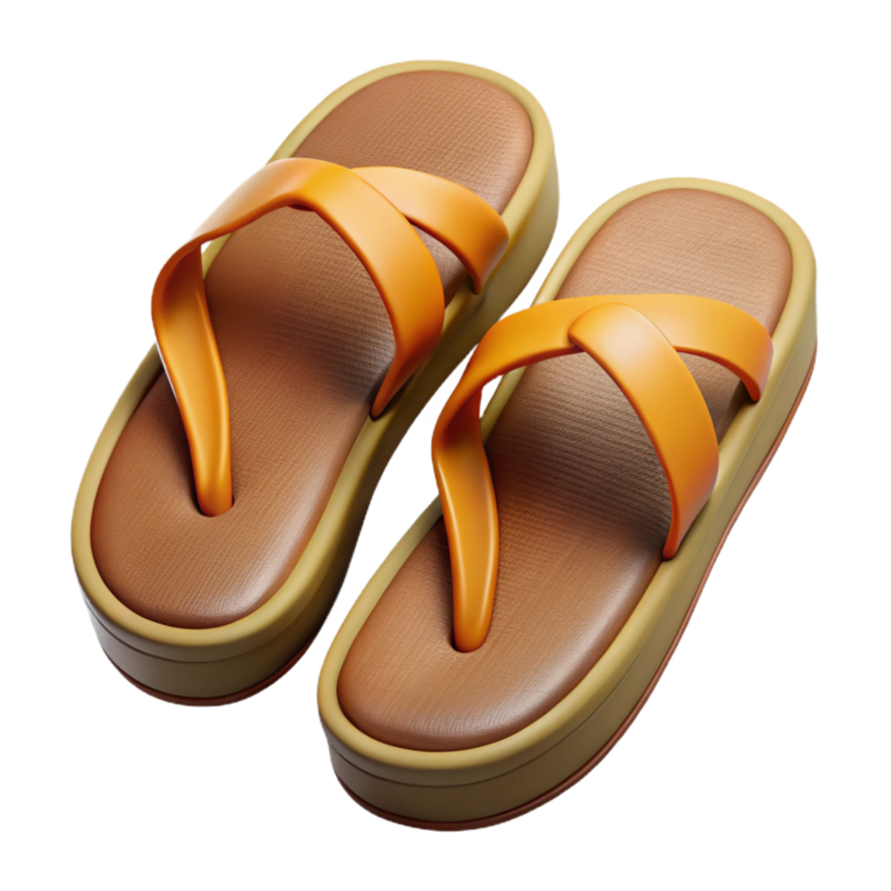 serene contemporary Flip-flops with Rubber Soles Cutout professional png