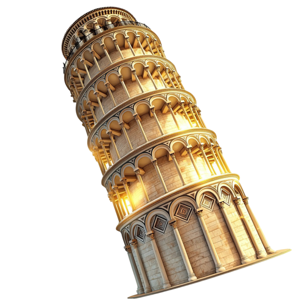 Leaning Tower of Pisa against the sky png