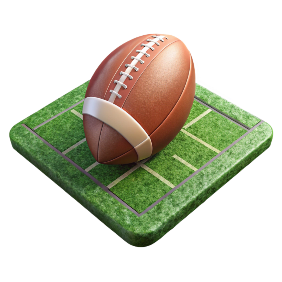 serene rustic Football Gridiron Field Lines Transparent authentic png