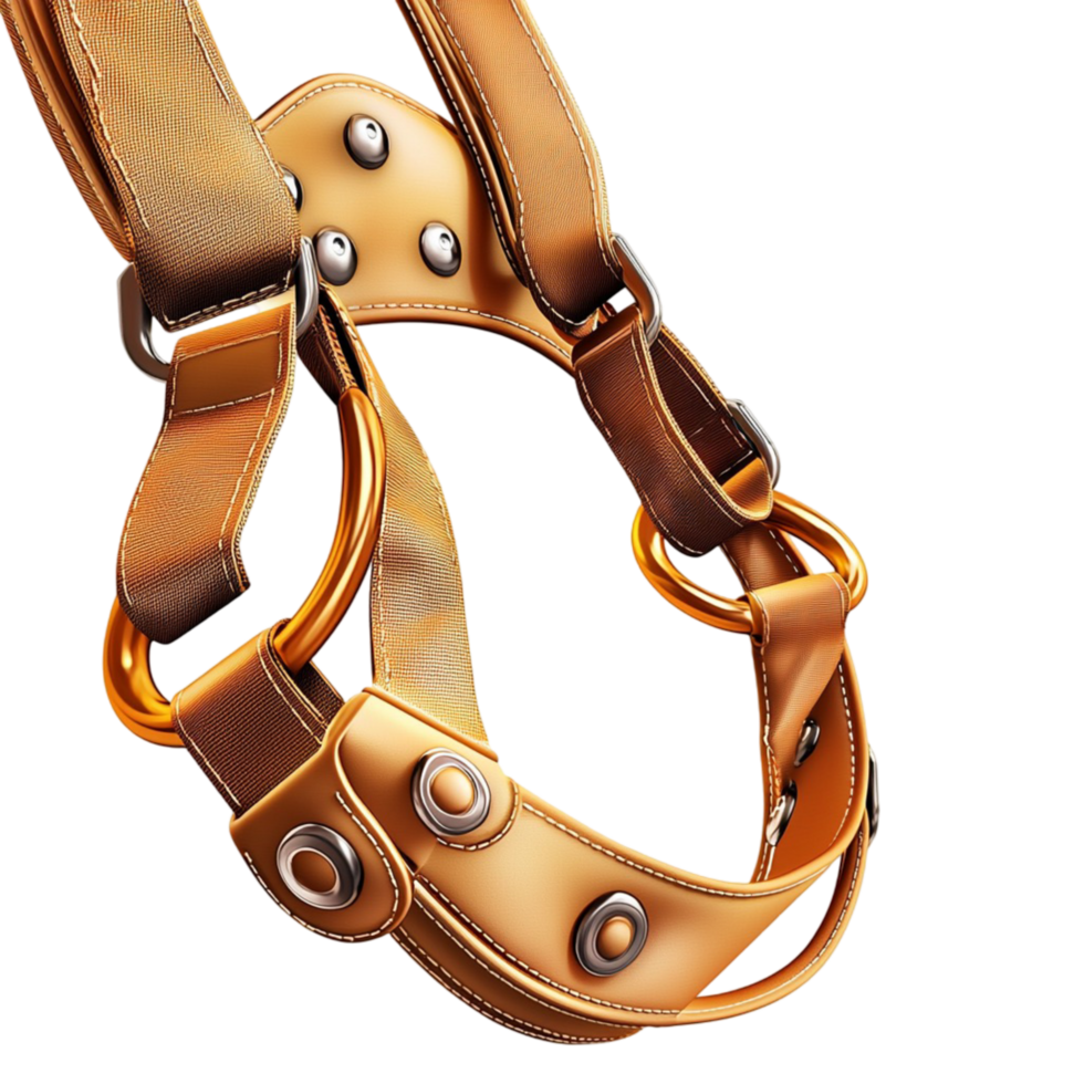 horse harness with detailed buckles png