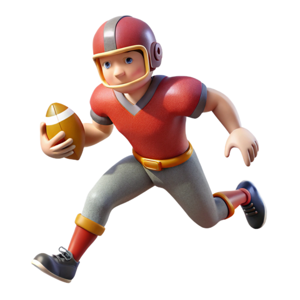 wonderful minimalist Football Player Running with Ball Cutout exclusive png