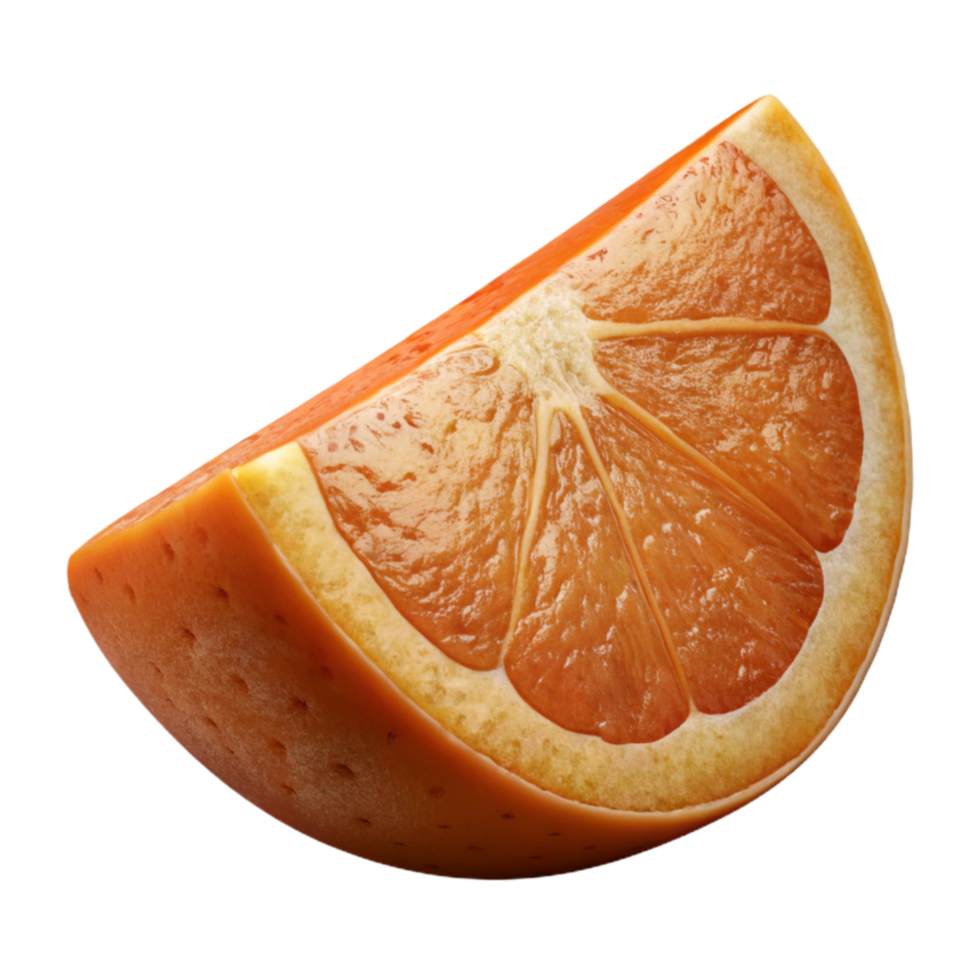 magnificent rustic Fresh Orange Wedge Close Up Cutout premium png