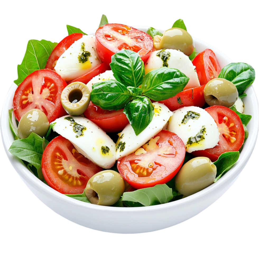 salad with tomatoes and mozzarella png
