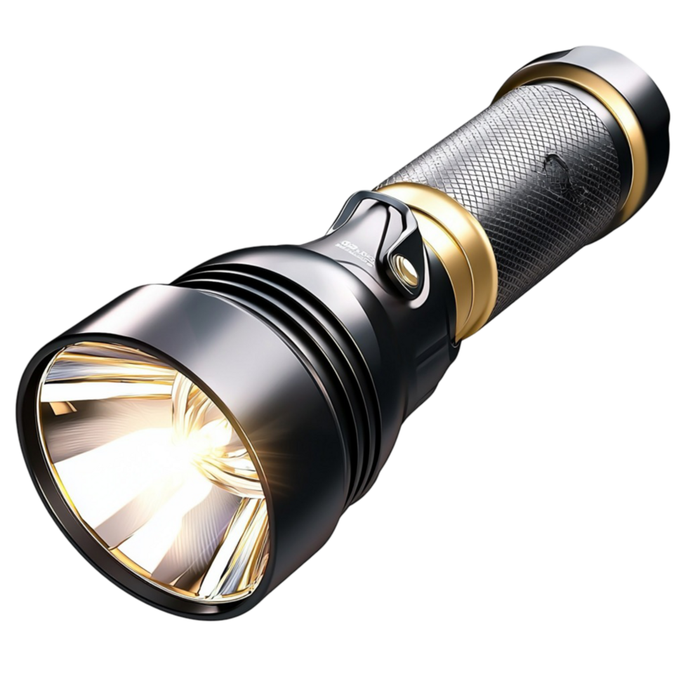 Flashlight with a strong focused beam png