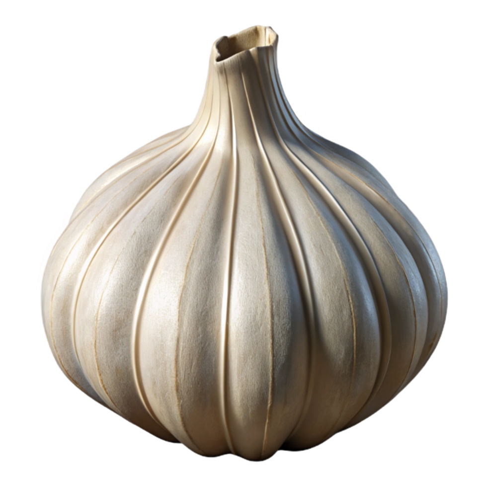 dramatic contemporary Garlic Bulb White Isolated Element authentic png
