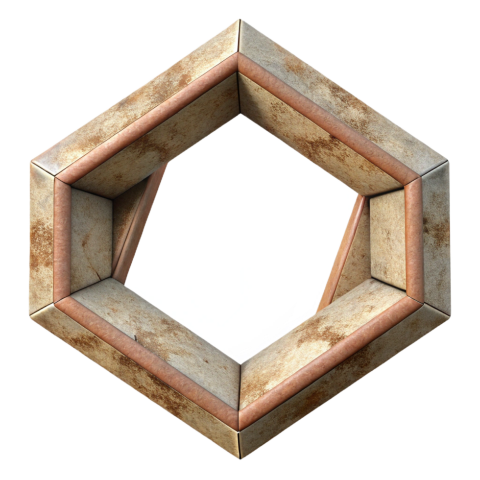 beautiful abstract Geometric Frame Cutout with Clean Lines high resolution png