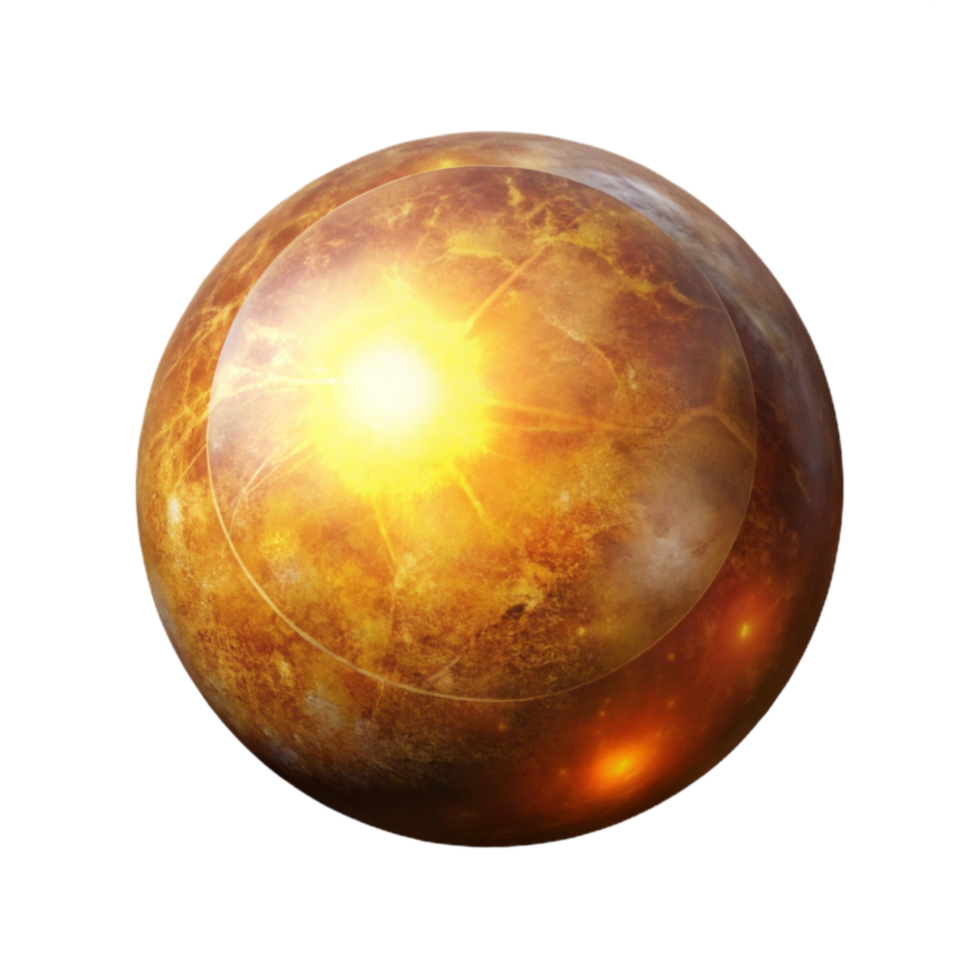 serene rustic Glowing Orb Cutout with Radiant Light genuine png