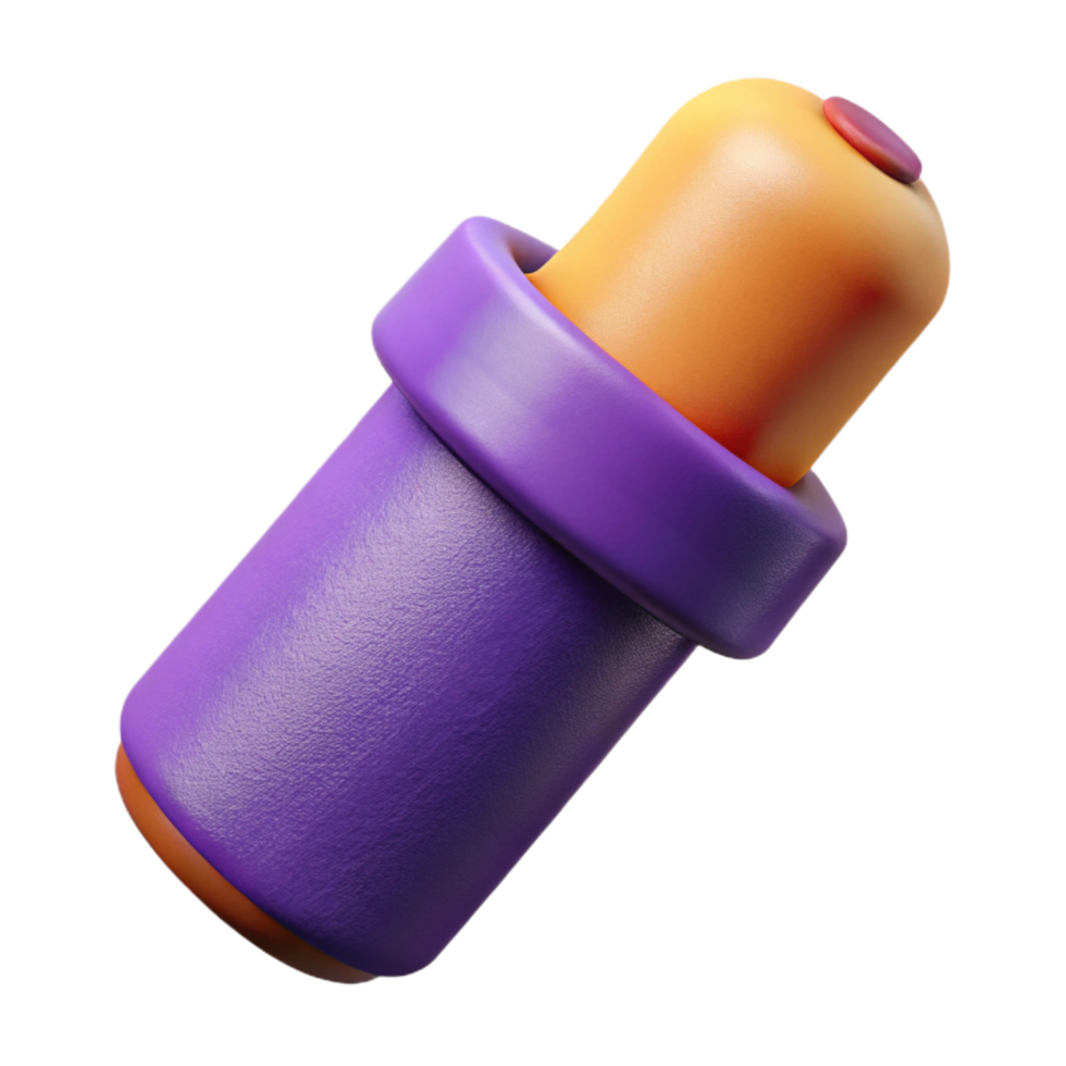 stunning contemporary Glue Stick with Purple Cap Top View Cutout high resolution png