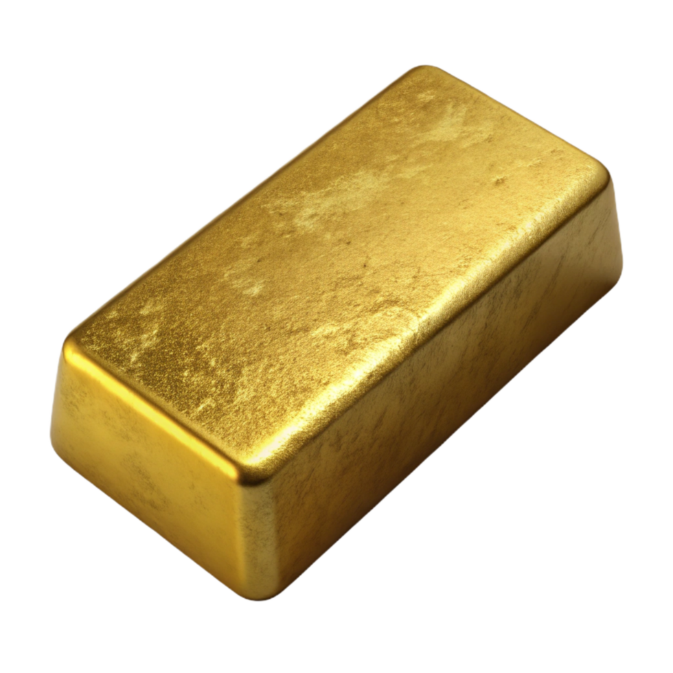 impressive creative Gold Bar Top View Isolated high quality png