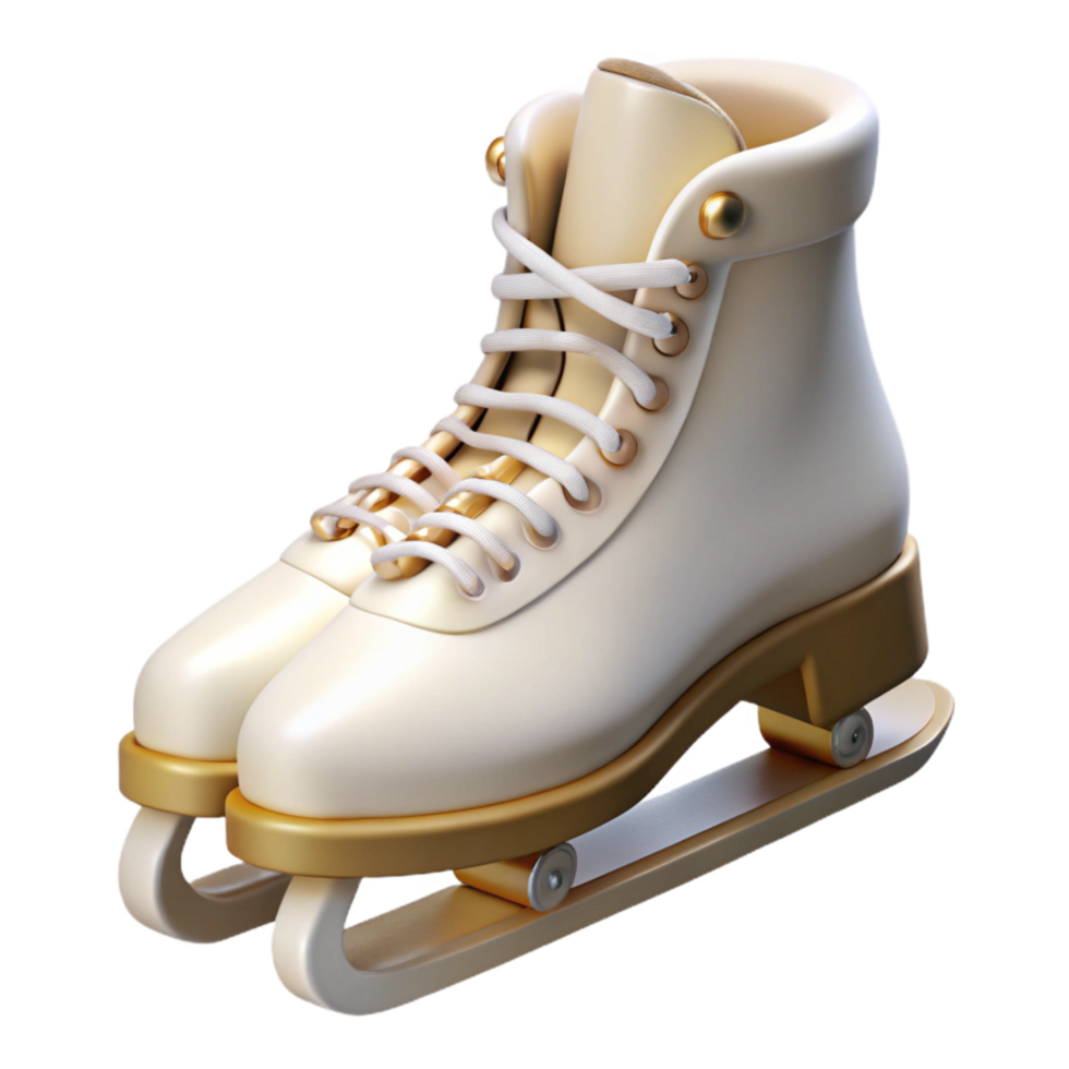 extraordinary artistic Ice Skates White Figure Skating Style Transparent premium png