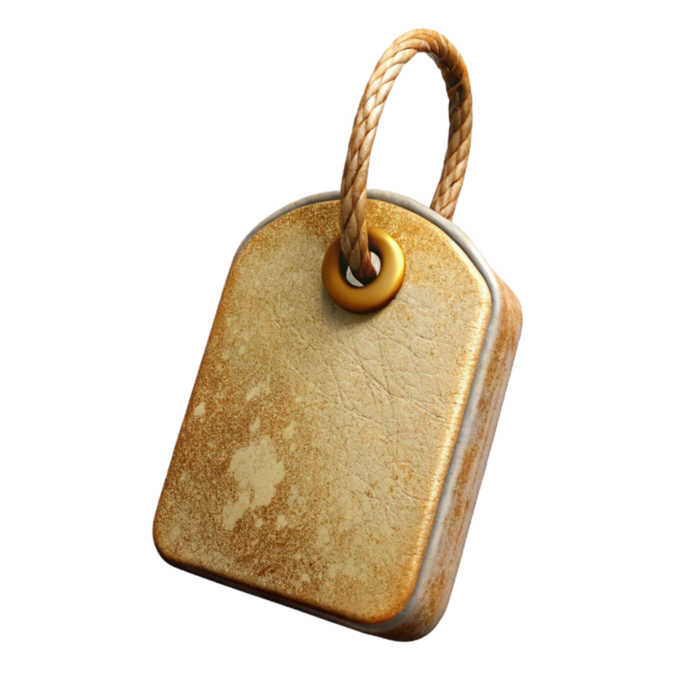 dramatic artistic Luggage Tag with String Blank White Cutout genuine png