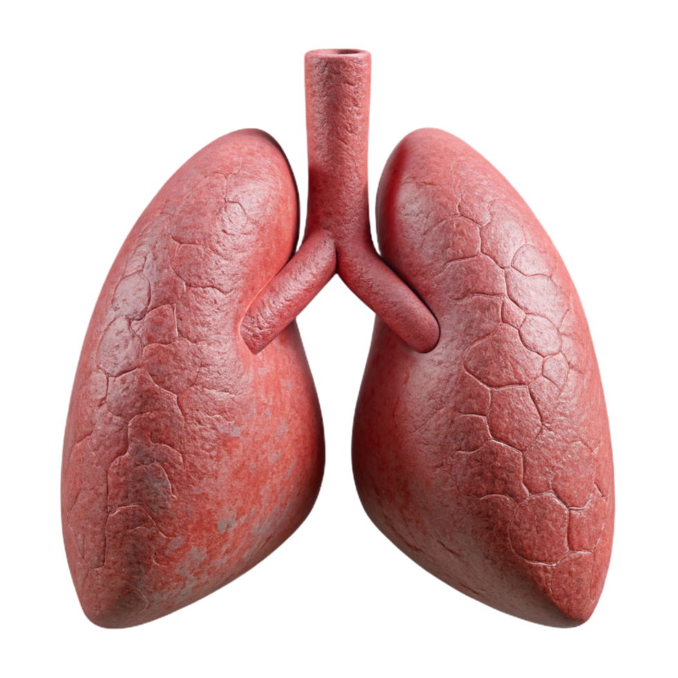 wonderful minimalist Lung Model with Bronchi Isolated Element high quality png