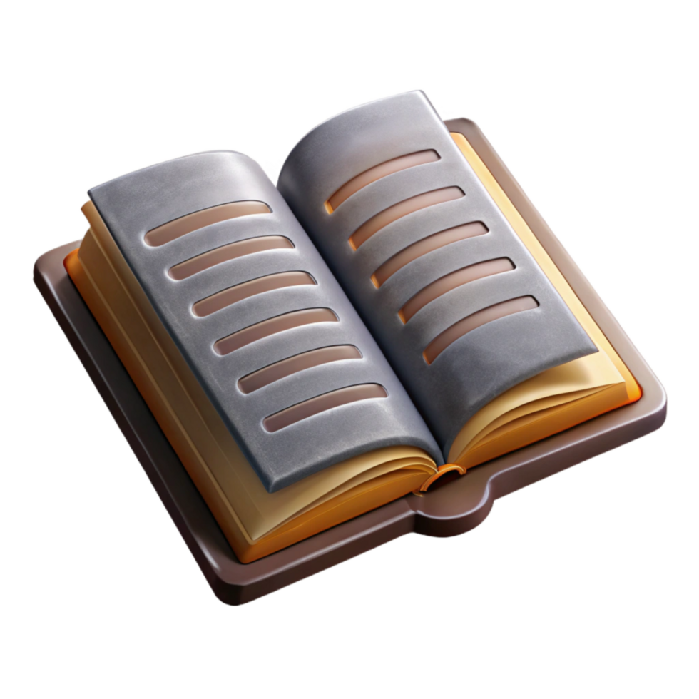stunning classic Open Book with Highlighted Text Isolated exclusive png