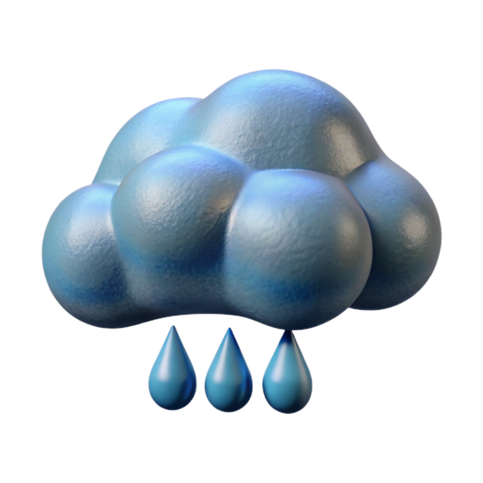 beautiful minimalist Realistic Rain Cloud Cutout premium png